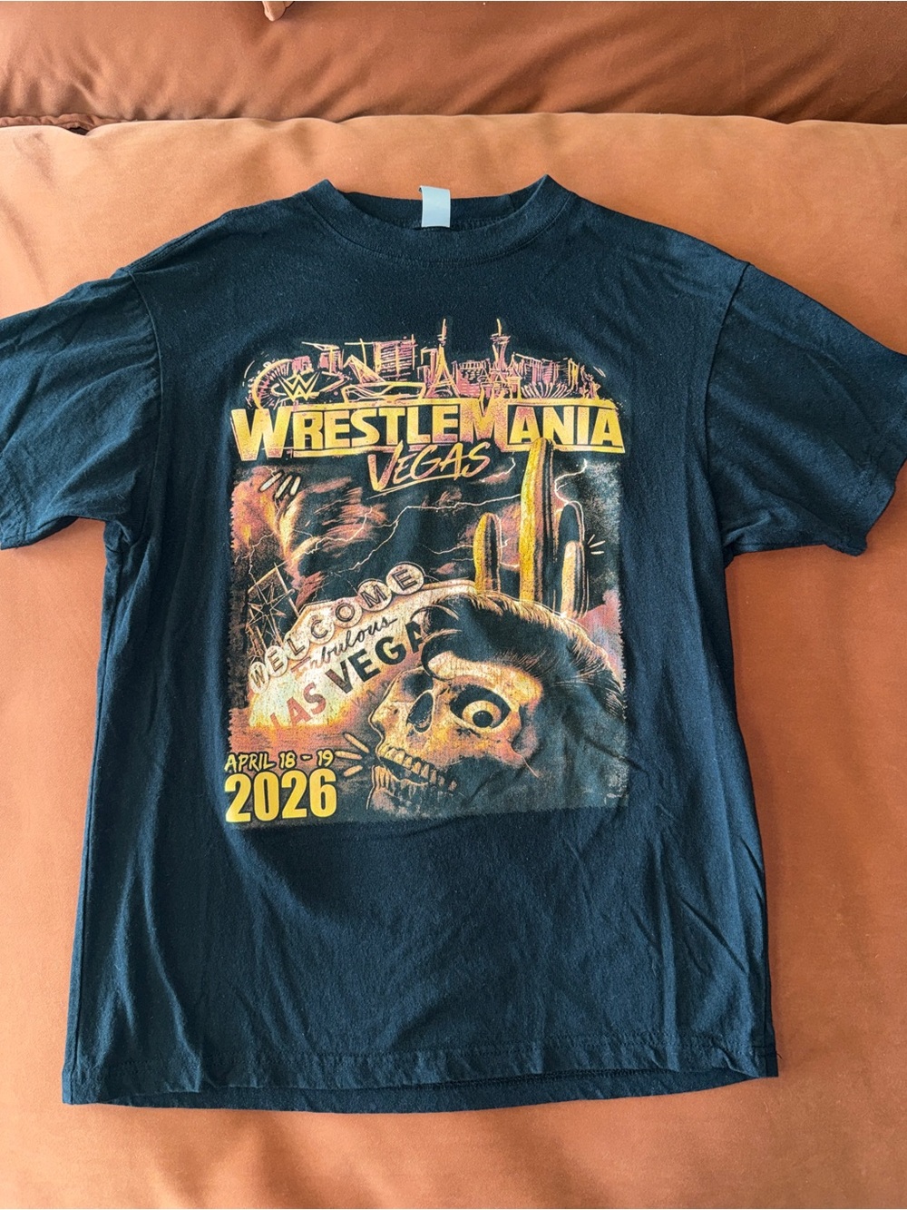 WWE WrestleMania Las Vegas 2026 Double-Sided Graphic T-Shirt Size Medium
